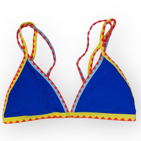 SHEIN‎ Swim Colorblock Triangle Bikini Top - Picture 1 of 3